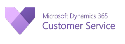 Microsoft Dynamics 365 Customer Service logo with a purple abstract heart design, representing TechnicaX as a solutions provider in the USA. 