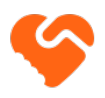 Orange stylized handshake icon representing collaboration for TechnicaX SharePoint business solutions.